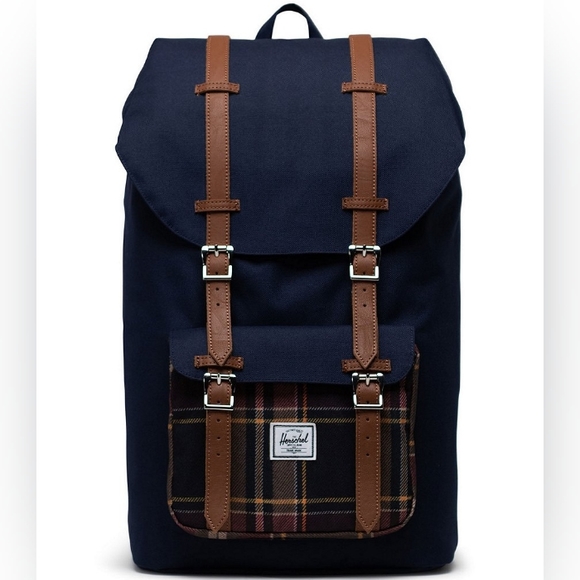 🎒HERSCHEL SUPPLY CO LITTLE AMERICAN PEACOAT PLAID BACKPACK - Picture 5 of 10